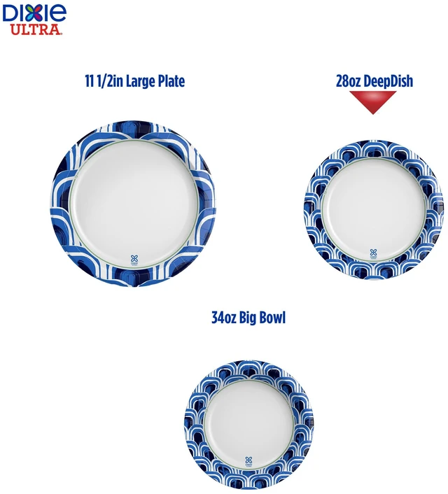 Alt view image 5 of 6 - Dixie Ultra Deep Dish Paper Plates, 28 oz, 40 Count