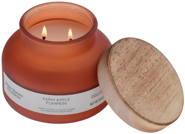 Main image of Better Homes & Gardens Farm Apple Pumpkin 2-Wick Scented Candle, 18oz
