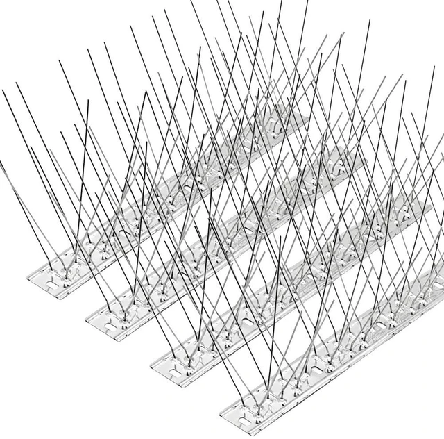 Main image of Ley's Stainless Steel Bird Spikes 3.2FT (3 Pack) - Pigeon & Small Bird Repellent for Roof, Fence, Balcony, Outdoor