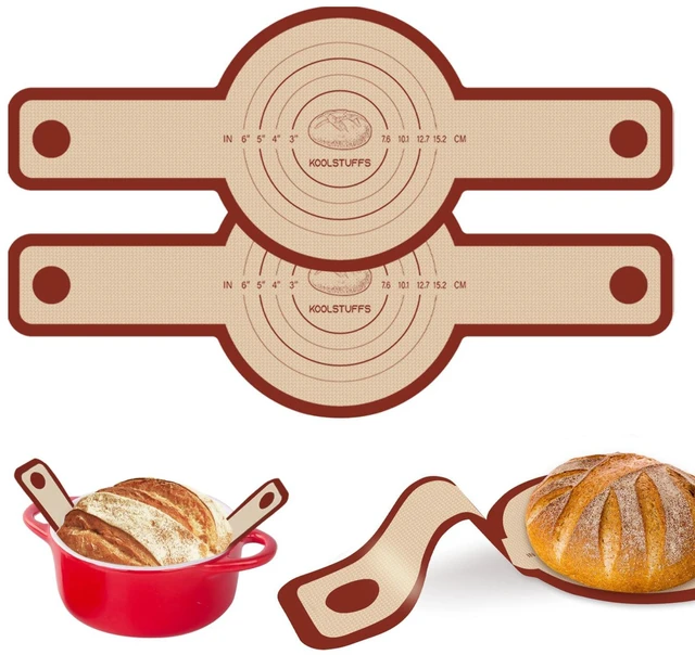 Main image of 2 PCS Silicone Bread Sling for Dutch Oven, Red