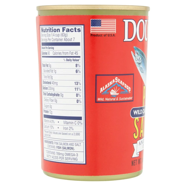 Alt view image 4 of 6 - Double "Q" Wild Caught Alaskan Canned Pink Salmon, 14.75oz (4 Pack)