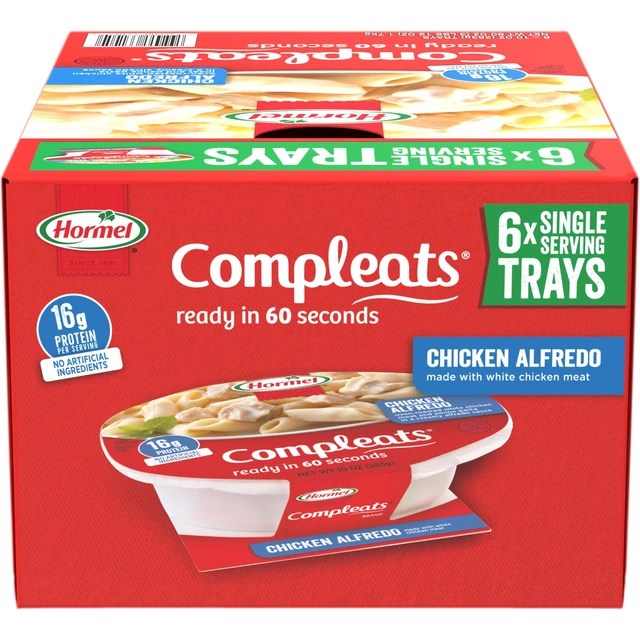 Alt view image 5 of 6 - HORMEL COMPLEATS Chicken Alfredo 10oz Plastic Tray, Pack of 6, Shelf-Stable
