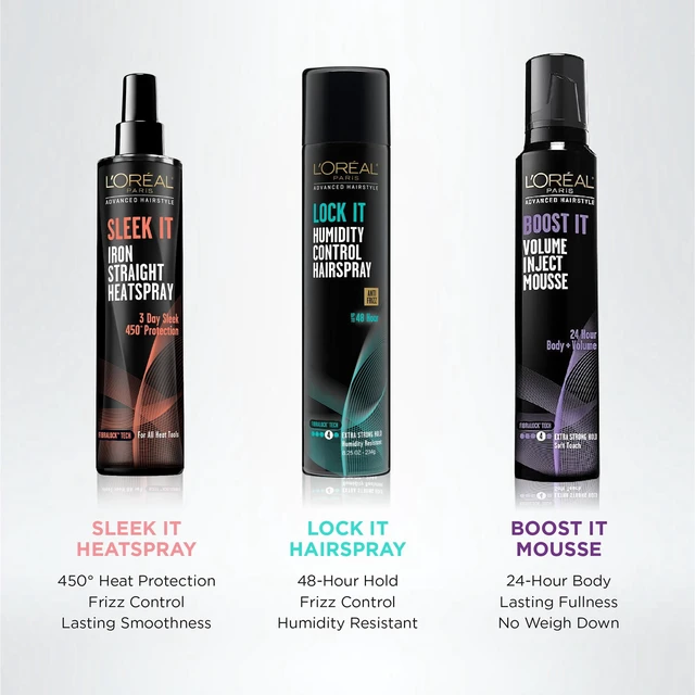 Alt view image 3 of 6 - L'Oreal Paris LOCK IT Weather Frizz Control Hairspray for Normal Hair, 8.25 oz