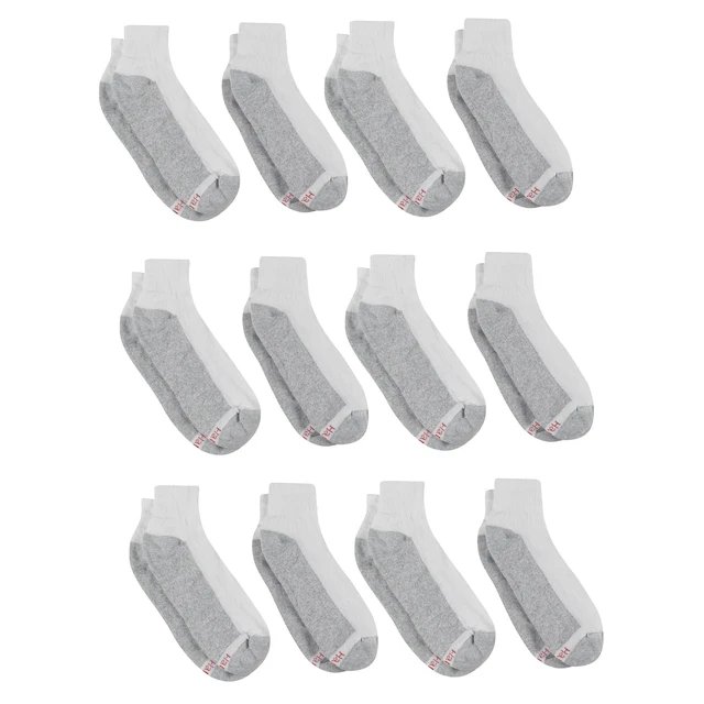 Alt view image 4 of 5 - Hanes Men's Double Tough Durability Ankle Socks, Big & Tall, 12-Pack, Size 12-14