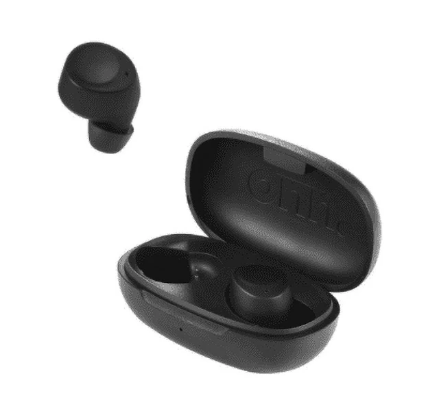 Alt view image 3 of 6 - Onn Bluetooth Earphones with Charging Case and Touch Control, Black