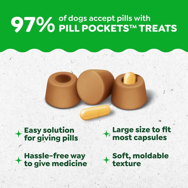 Alt view image 5 of 5 - Greenies Large Dog Pill Pockets Peanut Butter Flavor 15.8oz