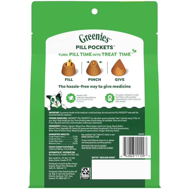 Alt view image 2 of 5 - Greenies Large Dog Pill Pockets Peanut Butter Flavor 15.8oz
