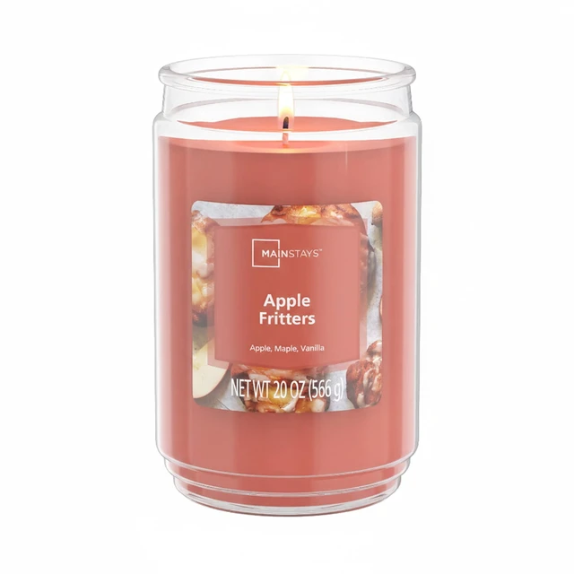 Main image of Mainstays Apple Fritters 20oz Single-Wick Scented Glass Jar Candle