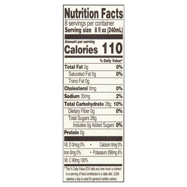 Alt view image 2 of 6 - Great Value 100% Apple Juice No Added Sweeteners, 64 fl oz, 4 Pack