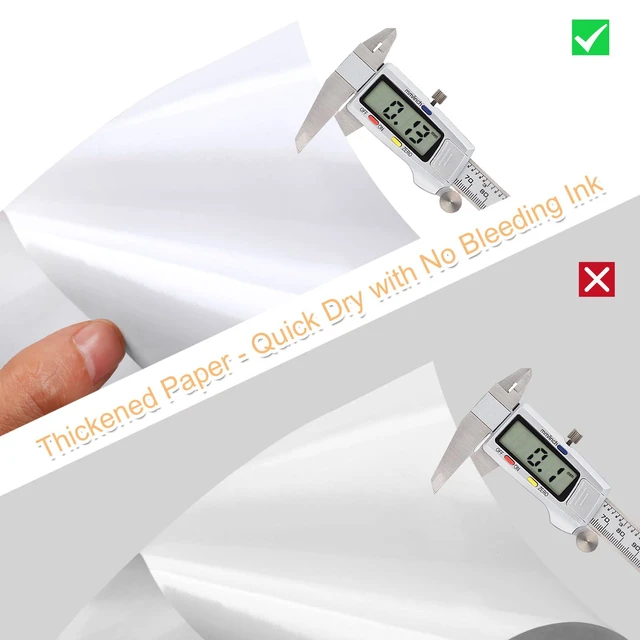Alt view image 3 of 7 - Matte Sticker Paper for Inkjet & Laser Printers, 40 Sheets, 8.5"x11", Full Sheet Labels