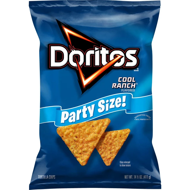 Alt view image 2 of 6 - Doritos Cool Ranch Flavored Tortilla Chips, Party Size, 14.5 oz Bag
