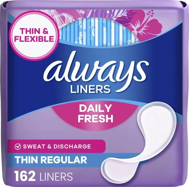 Main image of Always Panty Liners, Regular, Unscented, Thin No Feel Protection, 162 Count