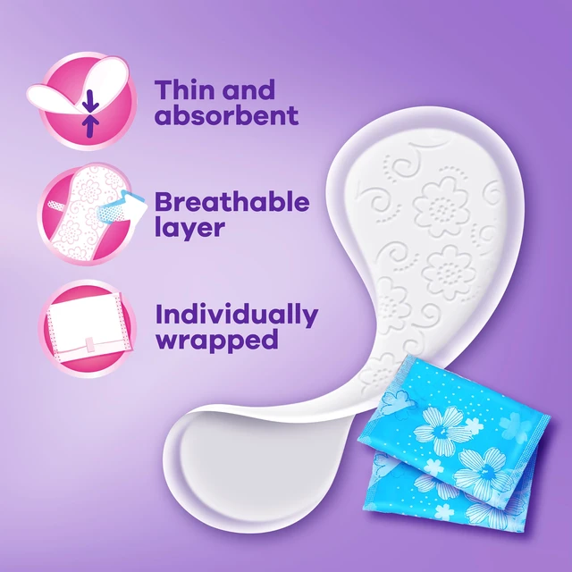 Alt view image 2 of 6 - Always Panty Liners, Regular, Unscented, Thin No Feel Protection, 162 Count