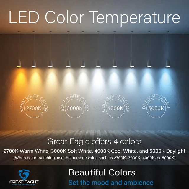 Alt view image 2 of 4 - Great Eagle Lighting LED Light Bulb, 60W Equivalent, Daylight 5000K, E26 A19, 800 Lumens, Non-Dimmable, 120V, 6-Pack
