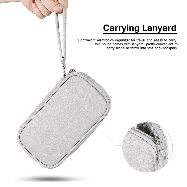 Alt view image 6 of 7 - Electronics Shockproof Travel Organizer Bag for Earphone Powerbank USB Hard Drive SD Card (Pink)