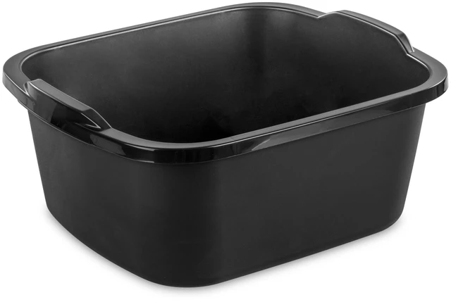 Main image of Sterilite 18 Qt Dishpan, Multi-Purpose Plastic Wash Tub, for Kitchen Sink, Black