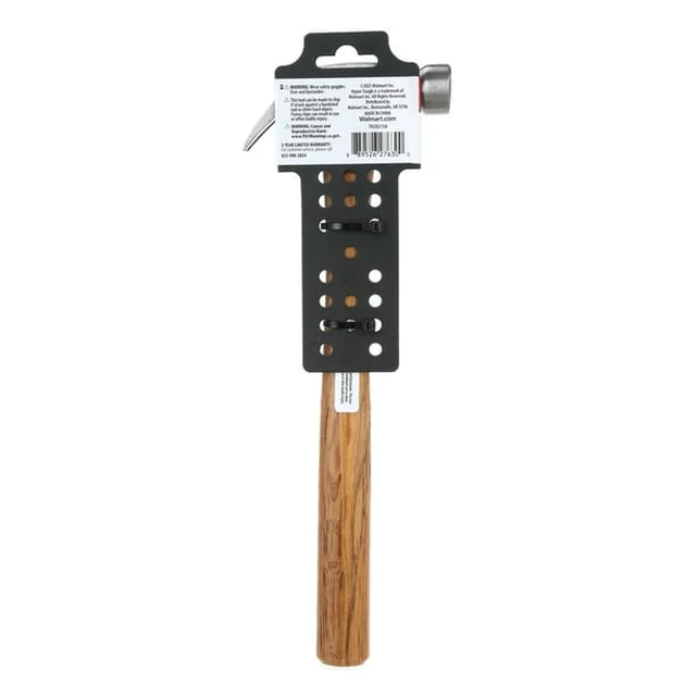 Alt view image 4 of 4 - Hyper Tough 7oz Wood Handle Claw Hammer with Smooth Face