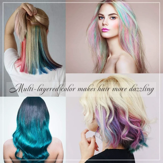 Alt view image 2 of 7 - LAWOHO Hair Chalk Comb 6 Colors Temporary Hair Dye Marker Gifts for Girls Kids Adults Halloween Christmas Birthday Party Cosplay
