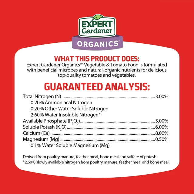 Alt view image 3 of 7 - Expert Gardener Organics Vegetable & Tomato Fertilizer, 4 lb