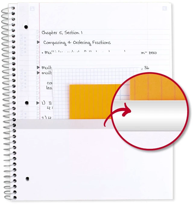 Alt view image 5 of 7 - Five Star National Wildlife Federation 1 Subject College Ruled Spiral Notebook, 11" x 8.5", 80 Sheets, Study App, Forest Bear, 1 Count (820088FM)
