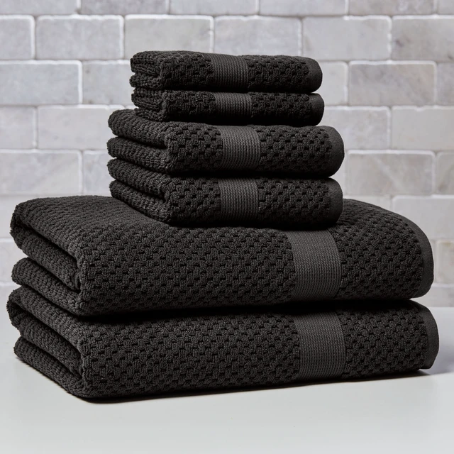 Alt view image 5 of 6 - Better Homes and Gardens Signature Soft Cotton Popcorn Textured Hand Towel, Grey Shadow