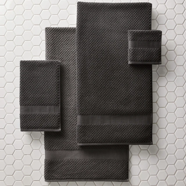 Alt view image 4 of 6 - Better Homes and Gardens Signature Soft Cotton Popcorn Textured Hand Towel, Grey Shadow