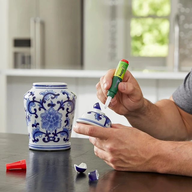 Alt view image 3 of 5 - Krazy Glue All Purpose Precision Control Superglue Pen (4g), Clear, Fast-Drying Adhesive, One-Drop Applicator for Plastic, Ceramic, Wood, Rubber, Metal, Leather and More