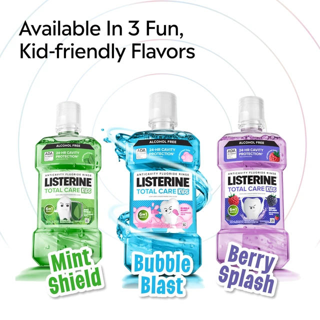 Alt view image 4 of 6 - Listerine Total Care Kids Mouthwash, Mint Shield, 16.9fl.oz/500mL