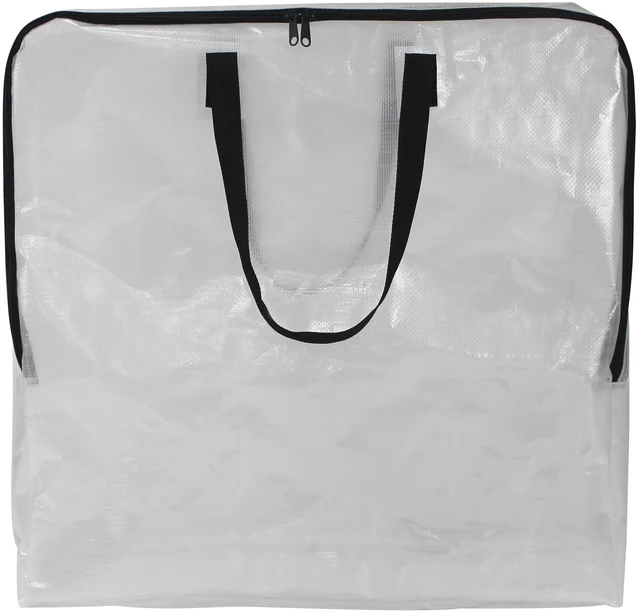 Alt view image 3 of 6 - Mainstays Clear 24 Gallon Slim Storage and Moving Bag with Zipper Closure and Dual Carry Handles