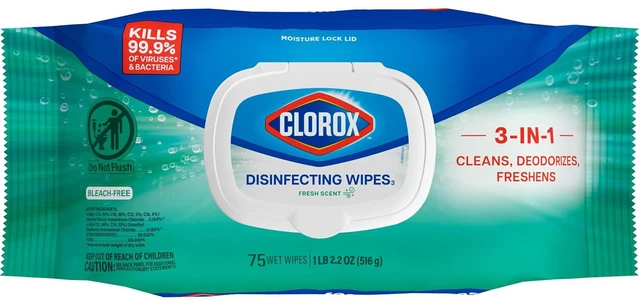 Main image of Clorox Disinfecting Wipes, Bleach Free, Fresh Scent, 75 Count (Package May Vary)