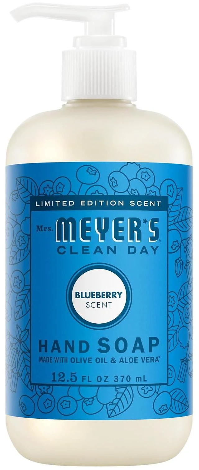 Main image of Mrs. Meyer's Clean Day Hand Soap, Blueberry Scent, 12.5 Fl Oz Bottle