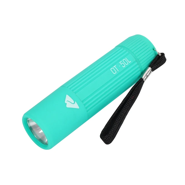 Alt view image 4 of 6 - 3 Pack Ozark Trail Mini Handheld LED Flashlight, 50 Lumens, 3 AAA Batteries Included, Teal