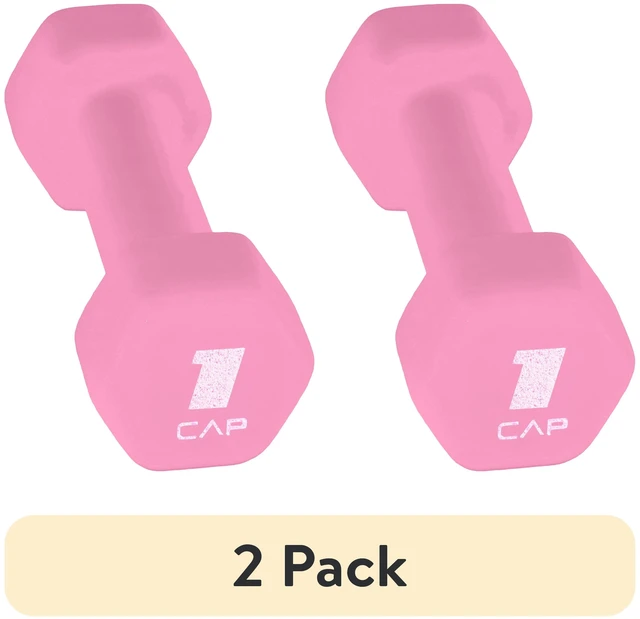 Main image of CAP 1lb Neoprene Dumbbell (2 Pack) Pink Single