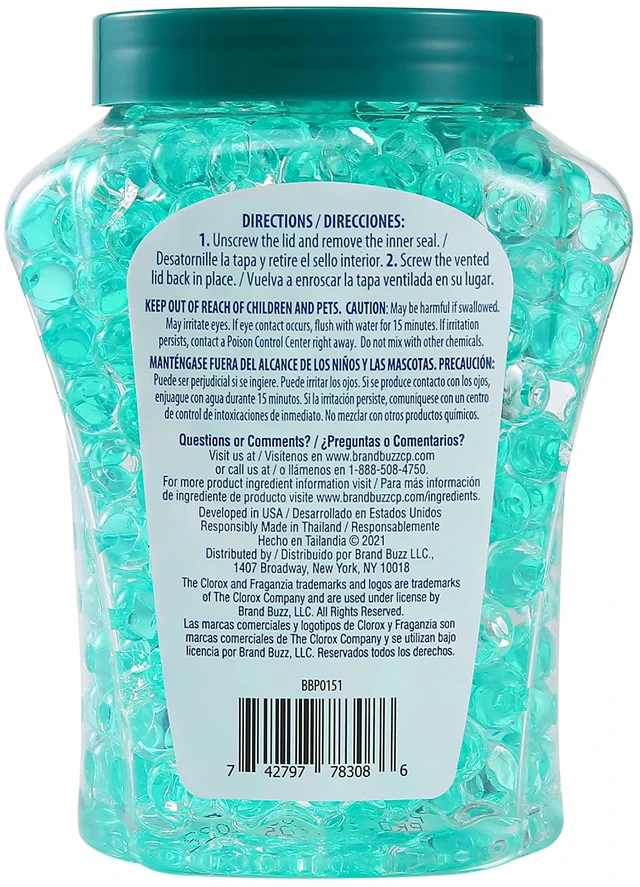 Alt view image 2 of 6 - Clorox Fraganzia Crystal Beads Air Freshener Island Orchid Scent 12 Fl Oz