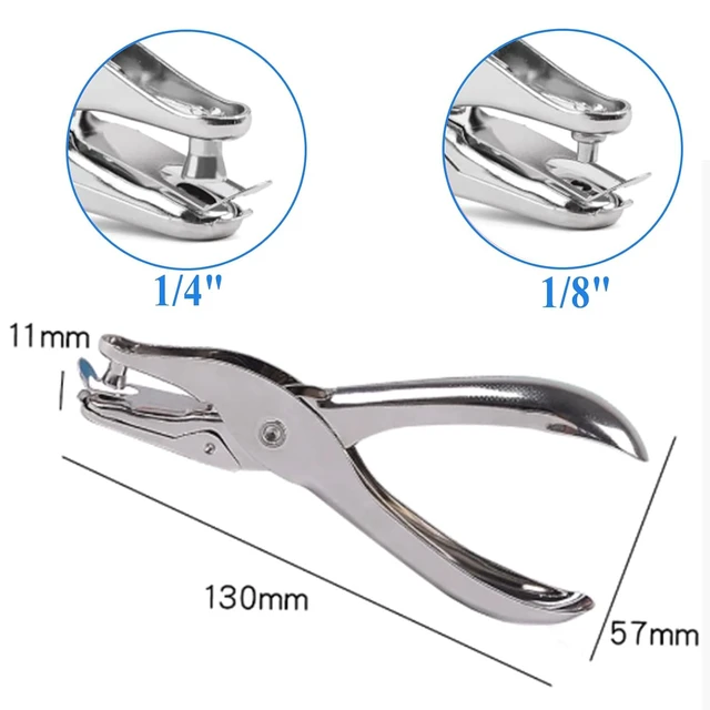 Alt view image 5 of 7 - Metal Single Hole Punch 1/4 Inch 1/8 Inch