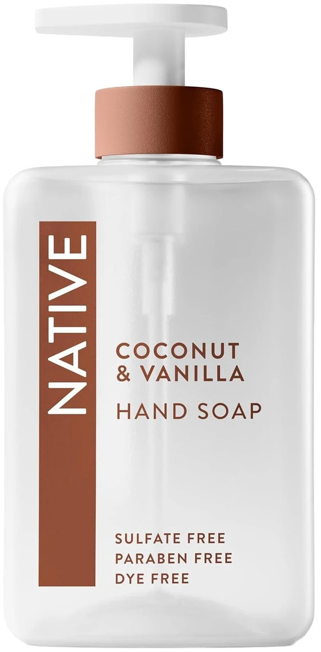 Main image of Native Liquid Hand Soap 13 oz, Coconut & Vanilla Scent, Non-Drying Plant-Based Formula, Sulfate & Paraben Free