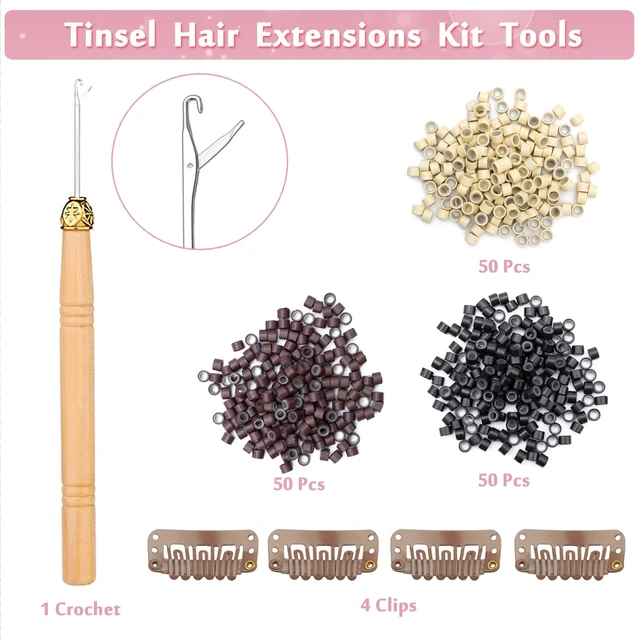 Alt view image 2 of 7 - Tinsel Hair Extensions 20 Colors 8800 Strands