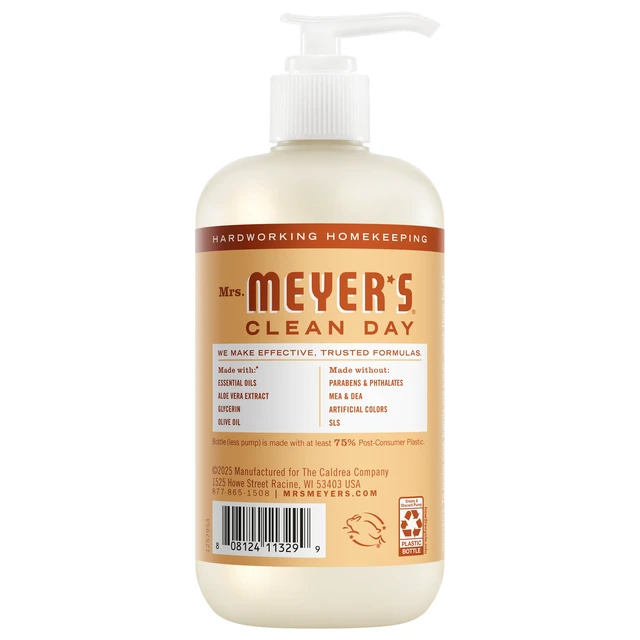 Alt view image 2 of 7 - MRS. MEYER'S CLEAN DAY Hand Soap, Oat Blossom Scent, 12.5 fl oz Bottle