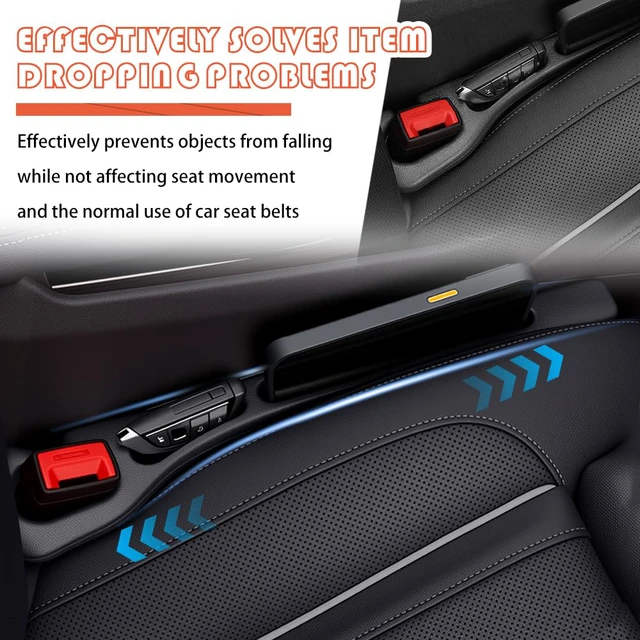 Alt view image 3 of 7 - 2PCS Car Seat Gap Filler Organizer with Storage Slots