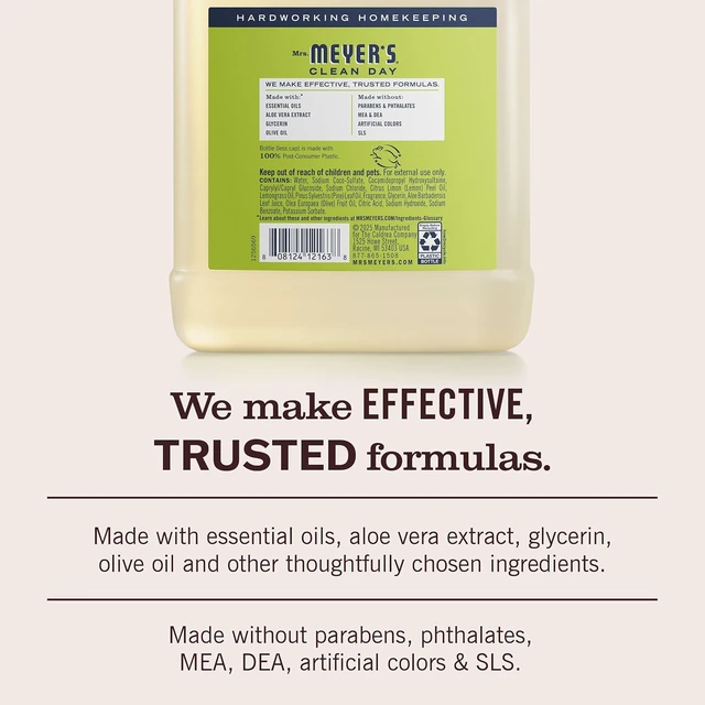 Alt view image 5 of 6 - Mrs. Meyer's Clean Day Hand Soap Refill, Lemon Verbena, 33 Fl Oz