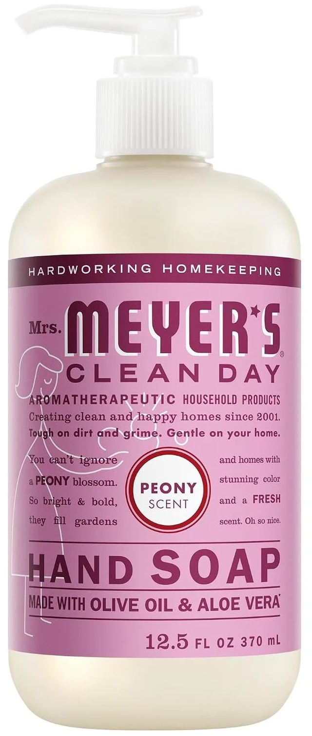 Main image of MRS. MEYER'S CLEAN DAY Hand Soap, Peony Scent, 12.5 Fl Oz Bottle