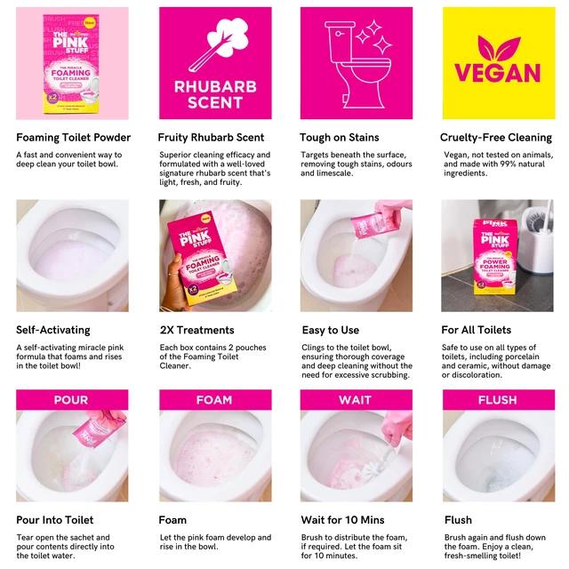 Alt view image 6 of 6 - Stardrops The Pink Stuff Miracle Foaming Toilet Powder, 7 Oz