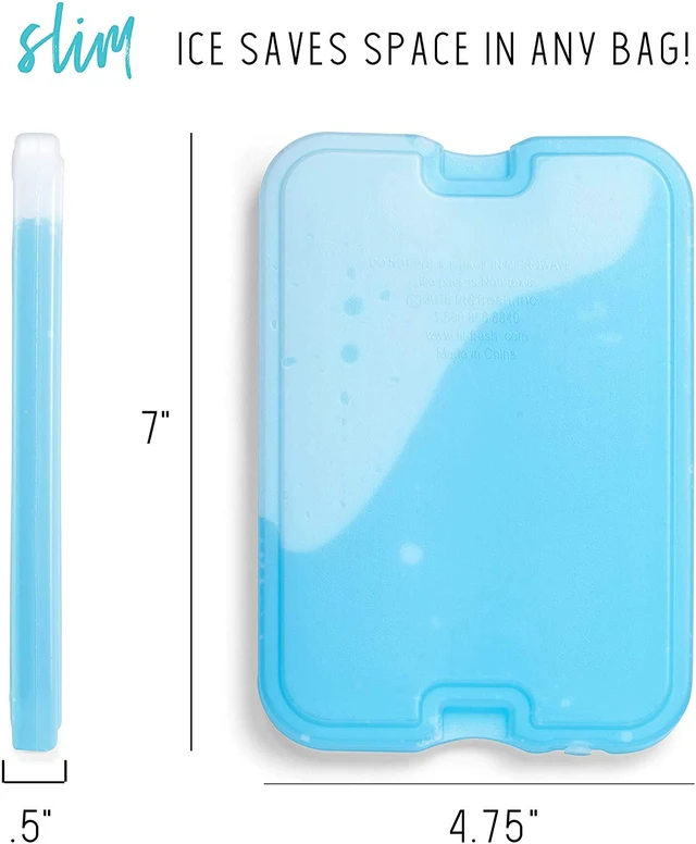Alt view image 3 of 6 - Cool Coolers by Fit & Fresh 4 Pack XL Slim Ice Packs, Quick Freeze Space Saving Reusable Ice Packs for Lunch Boxes or Coolers