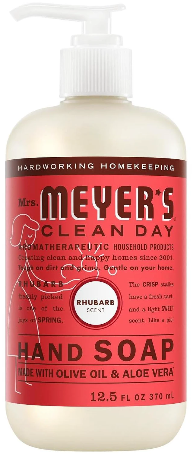 Main image of MRS. MEYER'S CLEAN DAY Hand Soap, Rhubarb Scent, 12.5 Fl Oz Bottle
