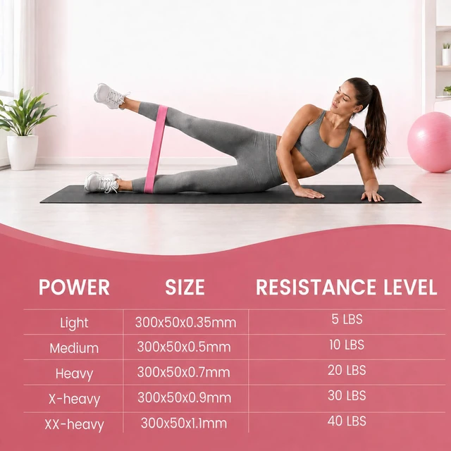 Alt view image 7 of 7 - WIKDAY Resistance Bands for Working Out Exercise Loop Bands Workout Bands Set for Men Women Body Stretching, Crossfit Training, Home Workout, Physical Therapy, Booty Legs, Set of 5