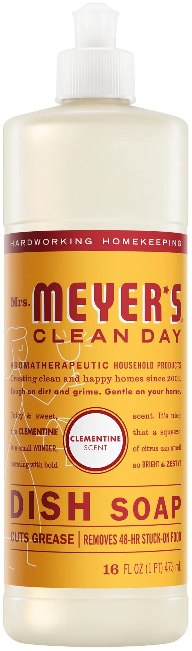 Main image of MRS. MEYER'S CLEAN DAY Liquid Dish Soap, Clementine Scent 16 Fl Oz