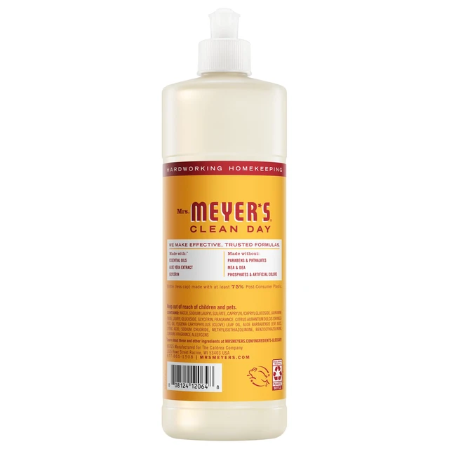 Alt view image 6 of 7 - MRS. MEYER'S CLEAN DAY Liquid Dish Soap, Clementine Scent 16 Fl Oz