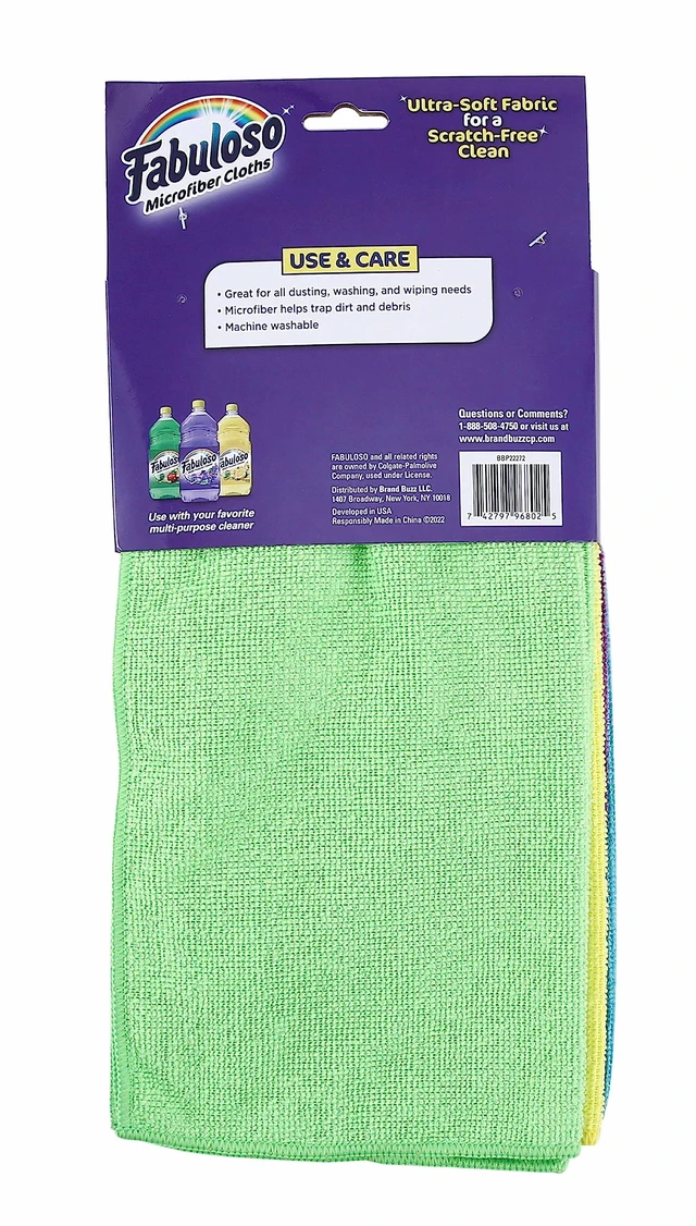Alt view image 4 of 6 - Fabuloso Microfiber Cleaning Cloths for Home & Car, 13x13, Purple, 8 Count