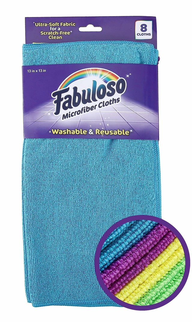 Main image of Fabuloso Microfiber Cleaning Cloths for Home & Car, 13x13, Purple, 8 Count