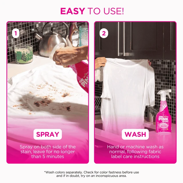 Alt view image 4 of 6 - Stardrops The Pink Stuff Miracle Laundry Stain Remover Spray, 16.9 Fl Oz